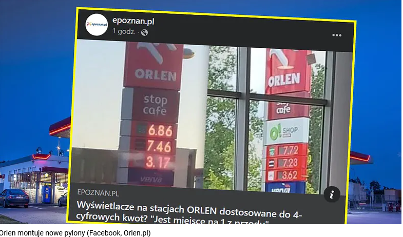 Ceny paliwa przekroczą 10 złotych? Orlen montuje nowe pylony