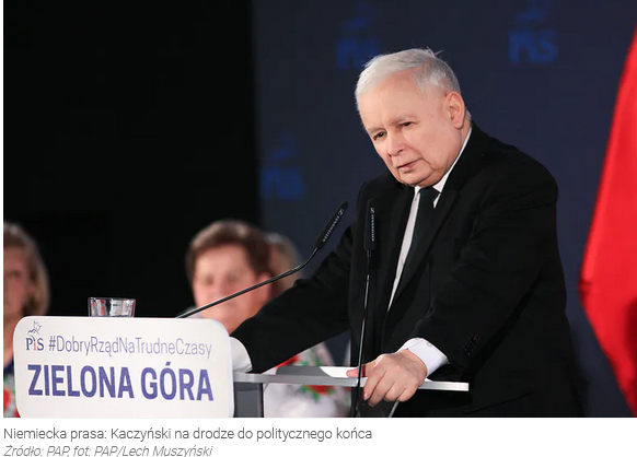 Niemiecka prasa: Kaczyński na drodze do politycznego końca