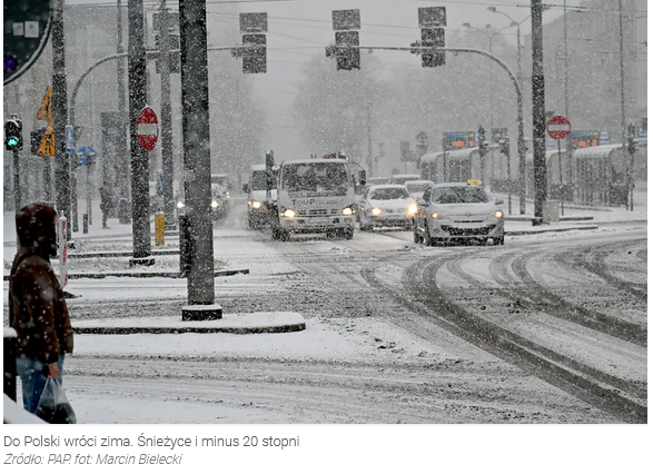 Minus 20 stopni i paraliżujące śnieżyce jeszcze w tym tygodniu