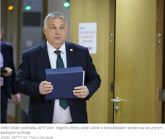 Orban szykuje grunt, by sprzeciwić się unijnym sankcjom na Rosję